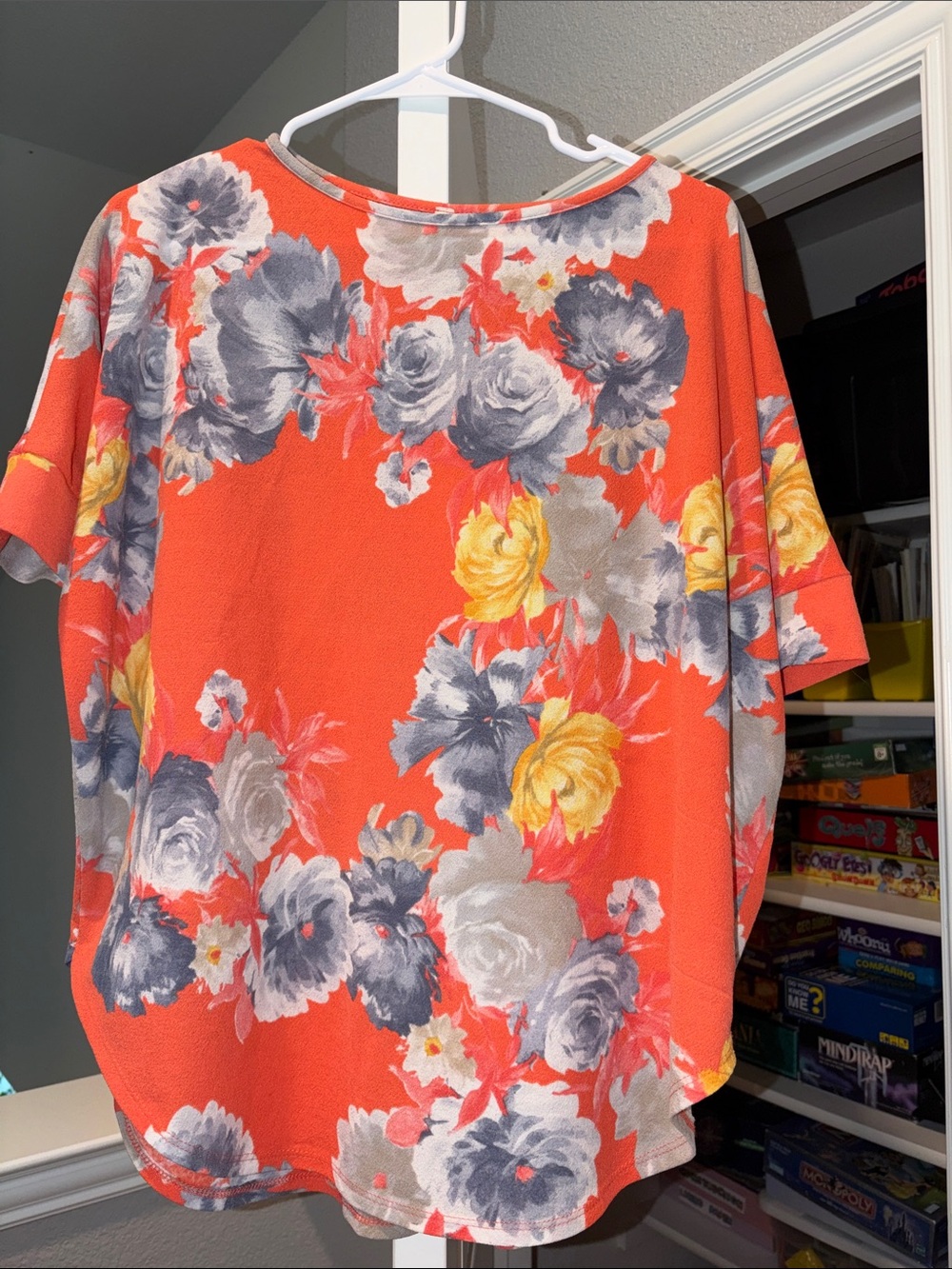 mts Coral Floral Short Sleeve Tunic Top (oversized)